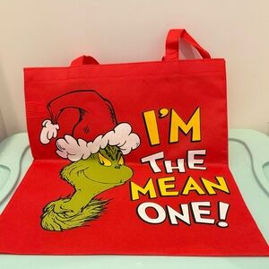 Grinch 'I'm The Mean One' Red Tote Bag- NWOT